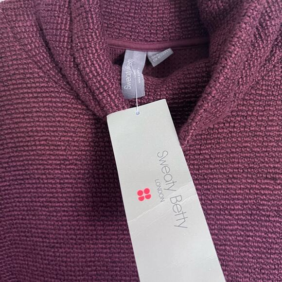 Sweaty Betty Athletic Sweatshirt in Black Cherry NWT Small size 6 small meidum - Picture 6 of 11